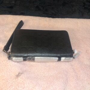 Black Letter 81/2 x 5 Coach leather wallet